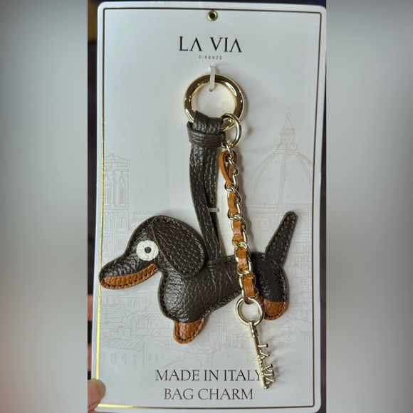 Handbags - La Vía Firenze Made in Italy 🇮🇹 Leather Dachshund bag charm